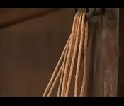 Tied up girl pounded mercilessly