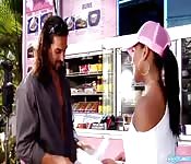 Ebony teen babe loves sex