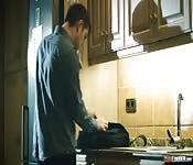 Stunning stocking-clad Latina getting screwed missionary style