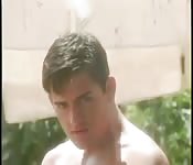 Jeff Palmer pleasing a blonde hunk