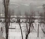 Auf dem Boden weggepimmelt