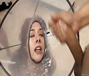 Spermaluder schön gegangbangt